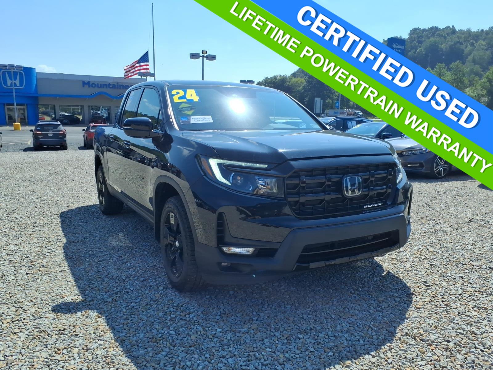Crystal Black Pearl 2024 Honda Ridgeline Pickup Truck All-Wheel Drive Automatic