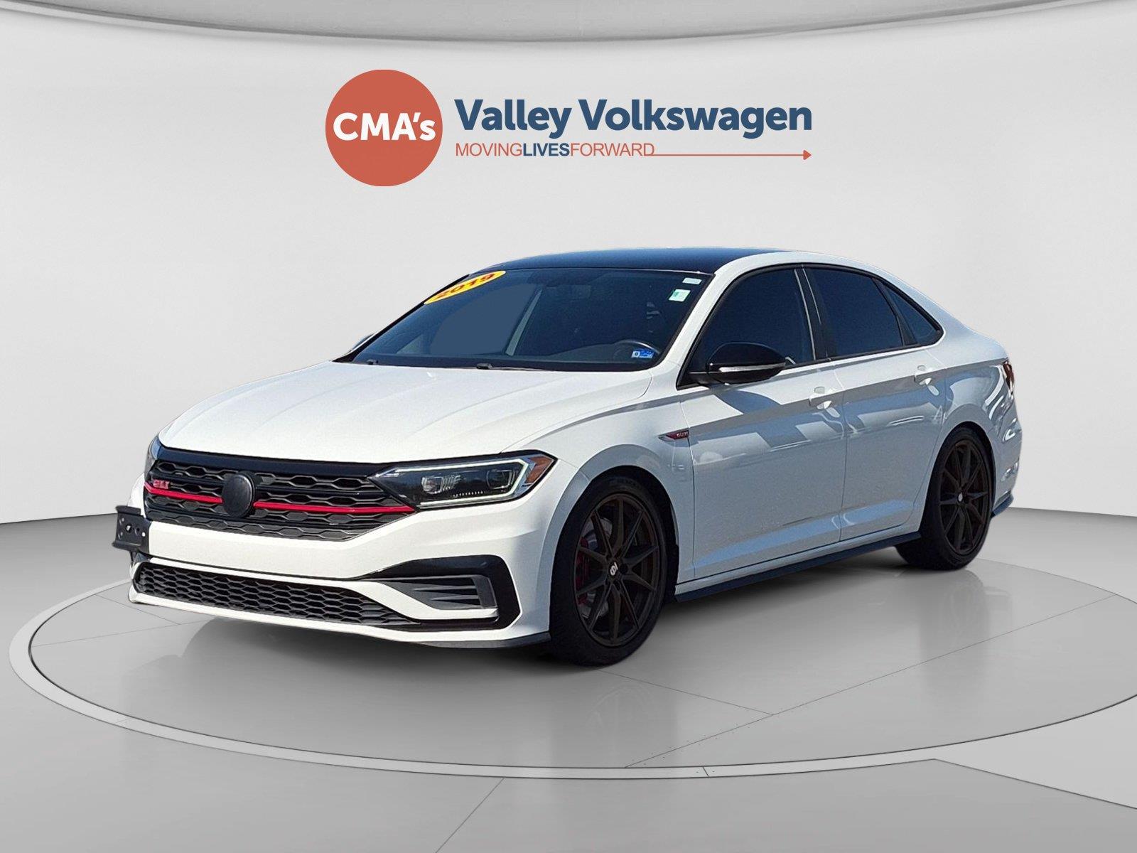 Pure White w/Black Roof 2019 Volkswagen Jetta GLI Sedan Front-Wheel Drive Automatic