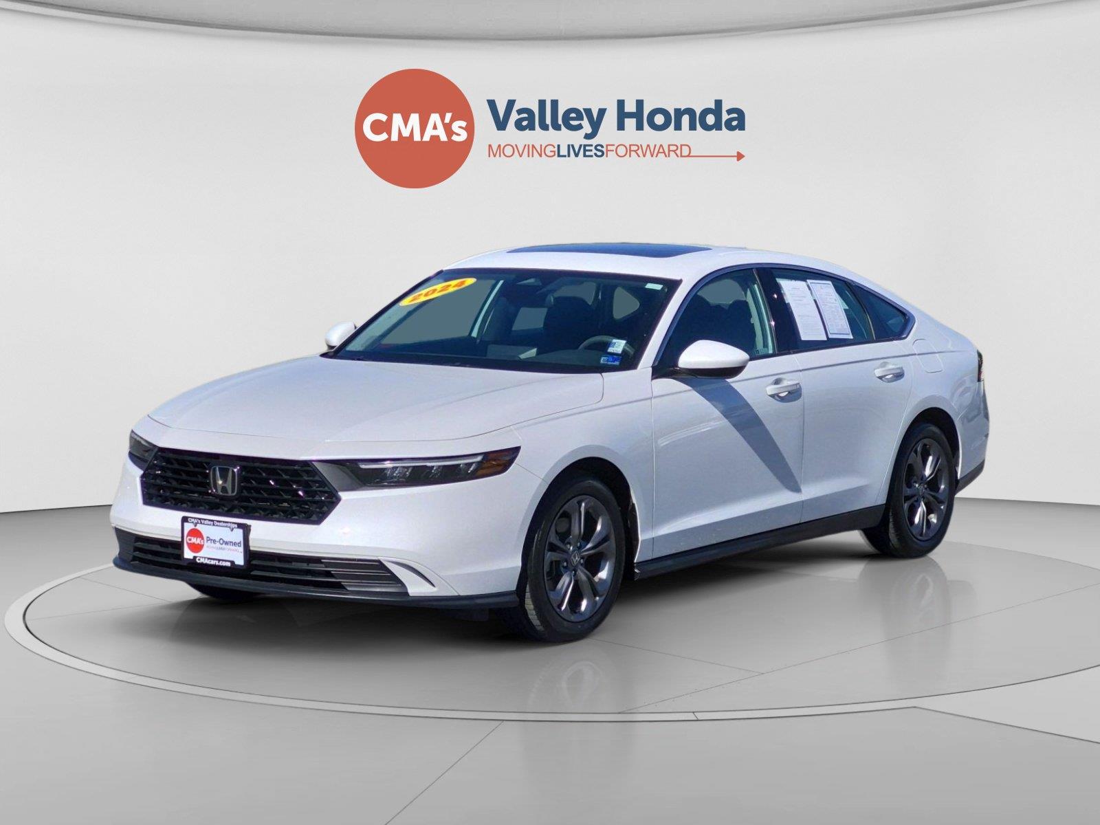Platinum White Pearl 2024 Honda Accord Sedan Front-Wheel Drive Continuously Variable Transmission