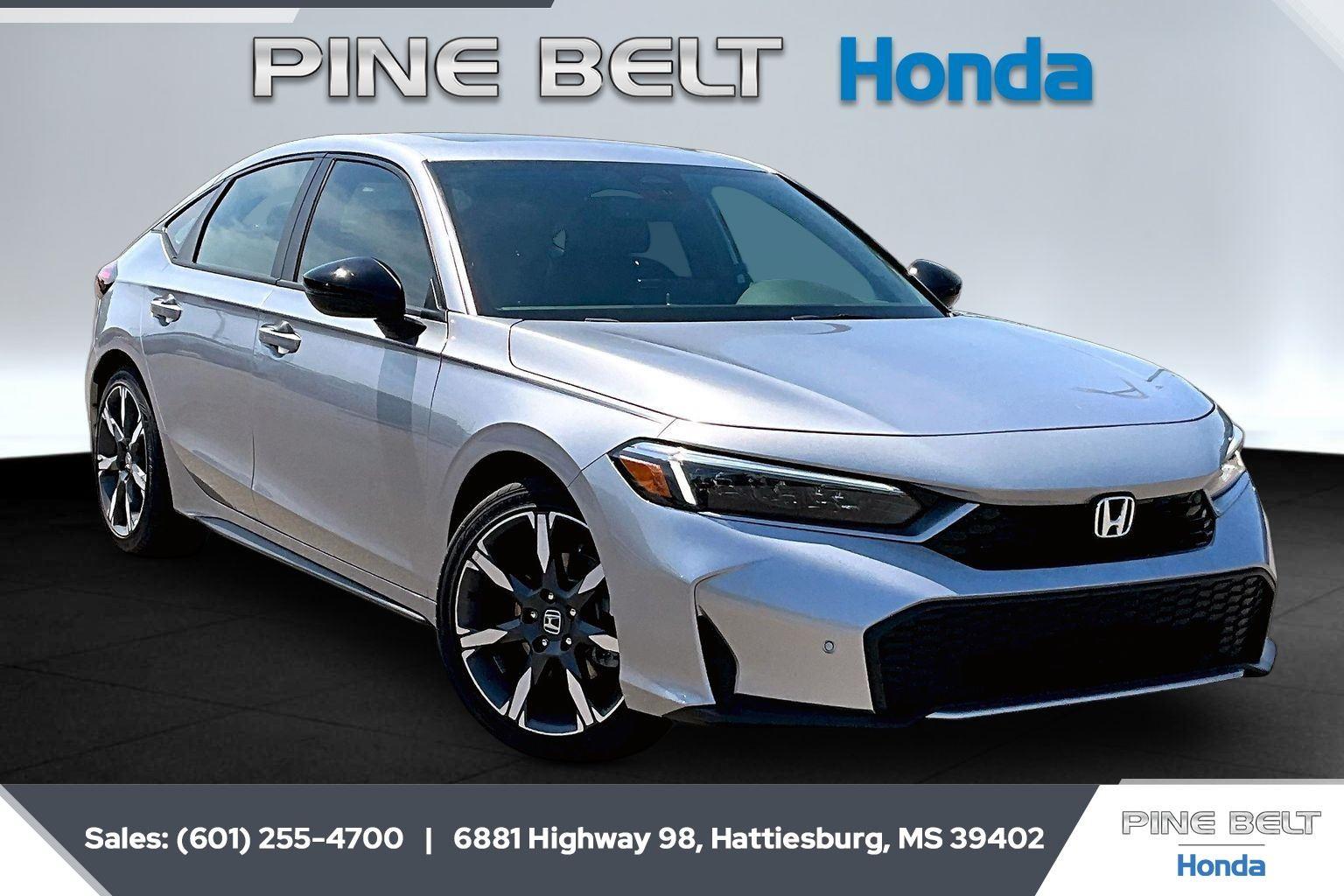 Solar Silver Metallic 2026 Honda Civic Hybrid Hatchback Front-Wheel Drive 1-Speed Dual Clutch
