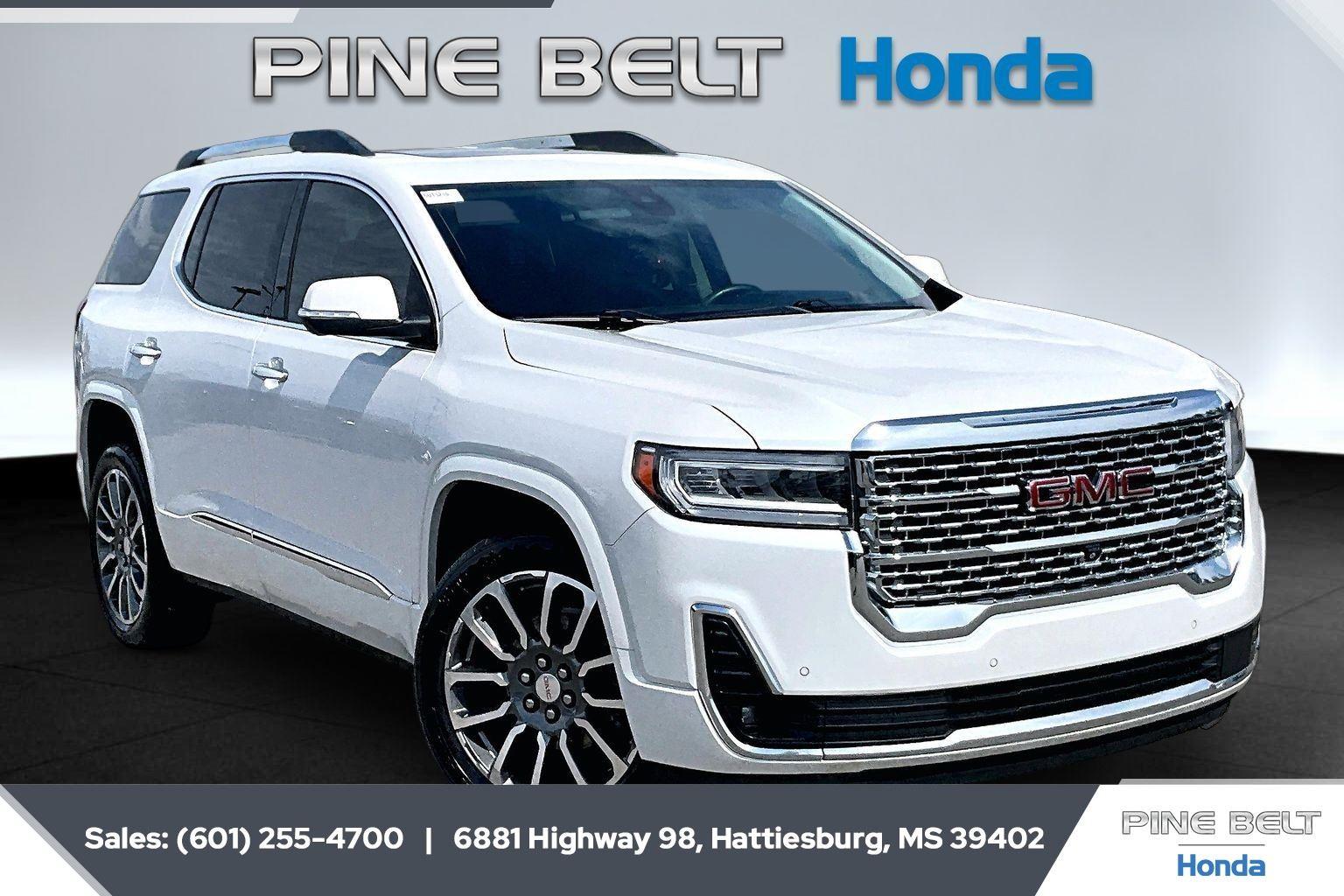 White Frost Tricoat 2021 GMC Acadia SUV / Crossover Four-Wheel Drive 9-Speed Automatic