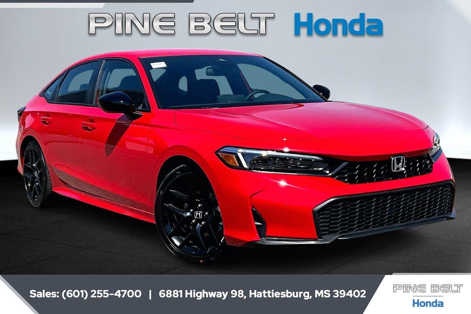 Rallye Red 2026 Honda Civic Sedan Front-Wheel Drive Continuously Variable Transmission