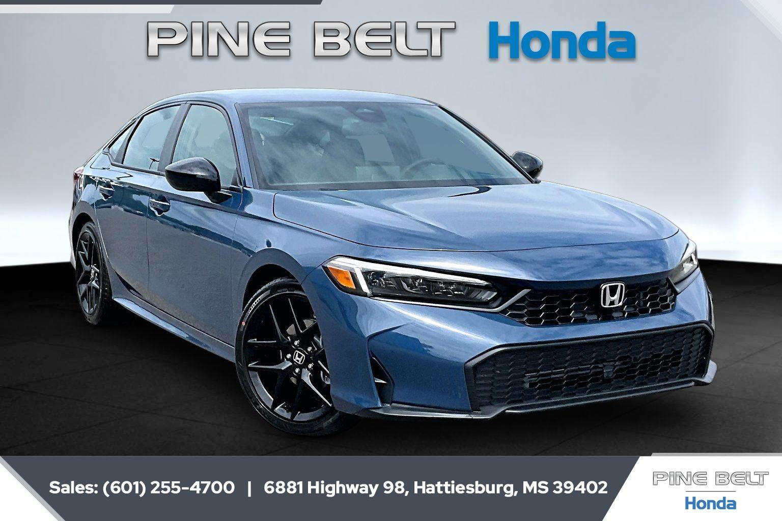 Blue Lagoon Pearl 2026 Honda Civic Sedan Front-Wheel Drive Continuously Variable Transmission
