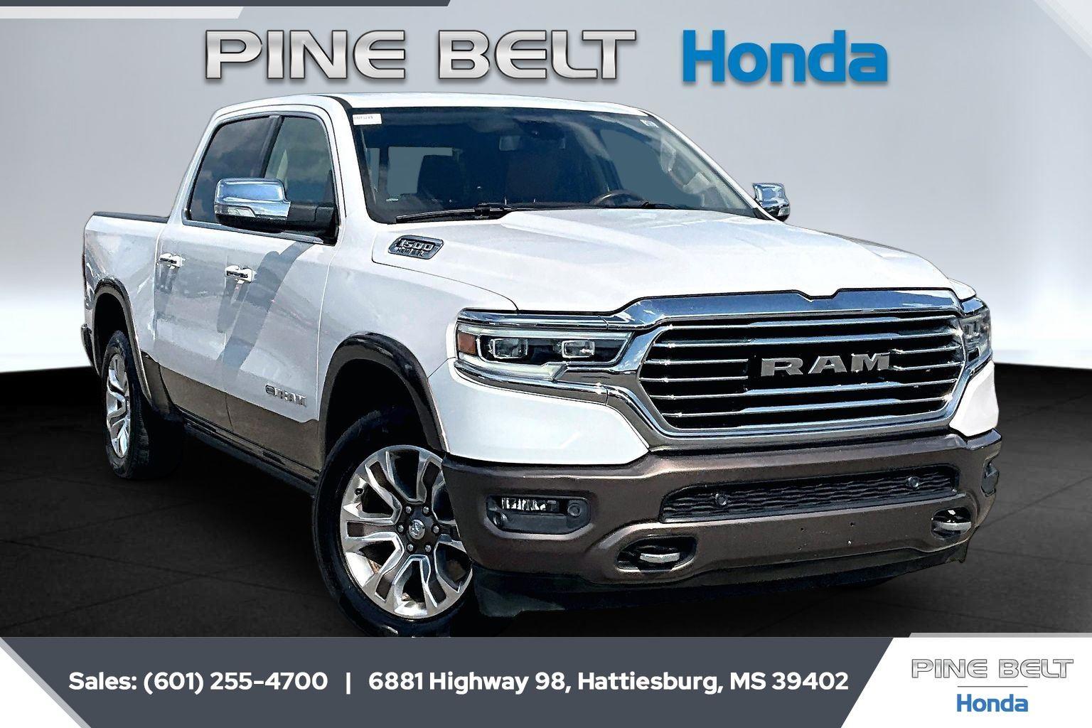 Ivory White Tri-Coat Pearlcoat 2020 RAM 1500 Pickup Truck Four-Wheel Drive 8-Speed Automatic