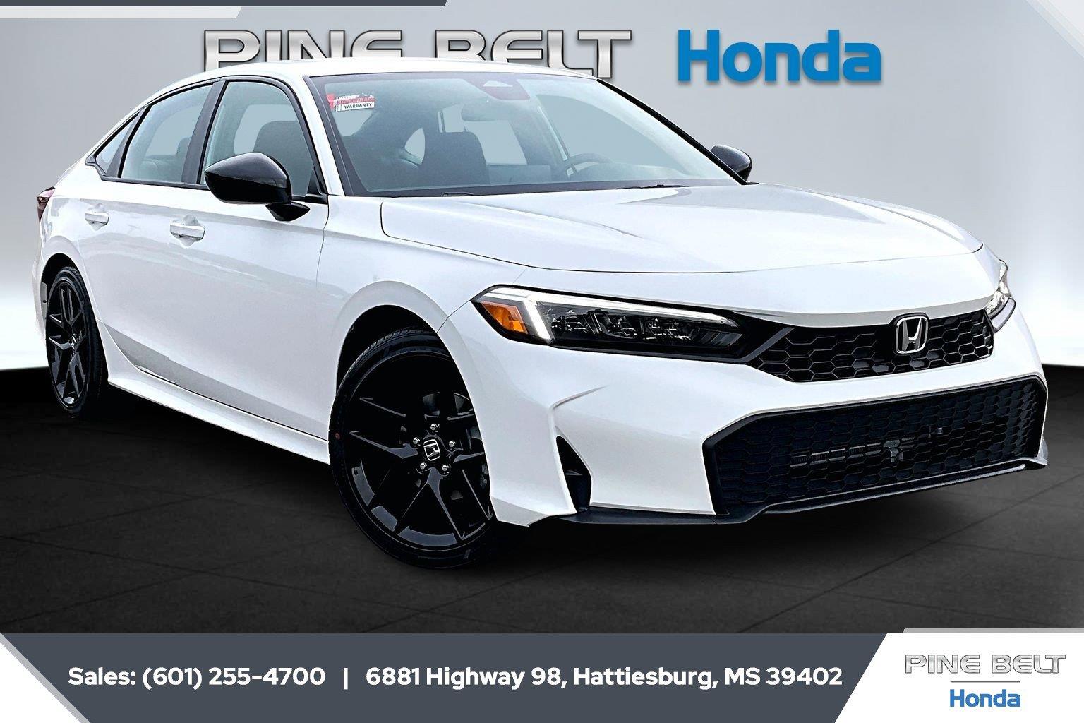 Platinum White Pearl 2026 Honda Civic Sedan Front-Wheel Drive Continuously Variable Transmission