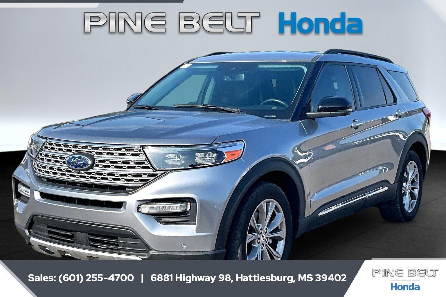 Iconic Silver 2023 Ford Explorer SUV / Crossover Rear-Wheel Drive Automatic