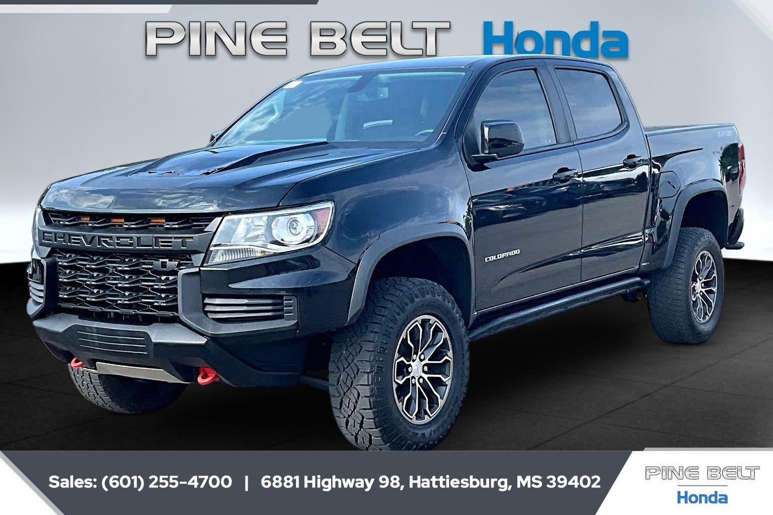 Black 2022 Chevrolet Colorado Pickup Truck Four-Wheel Drive 8-Speed Automatic