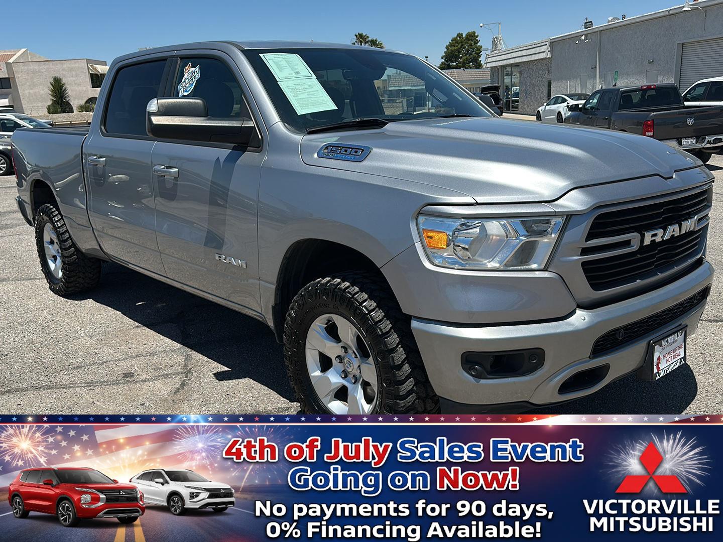 Billet Silver Metallic Clearcoat 2021 RAM 1500 Pickup Truck Four-Wheel Drive 8-Speed Automatic
