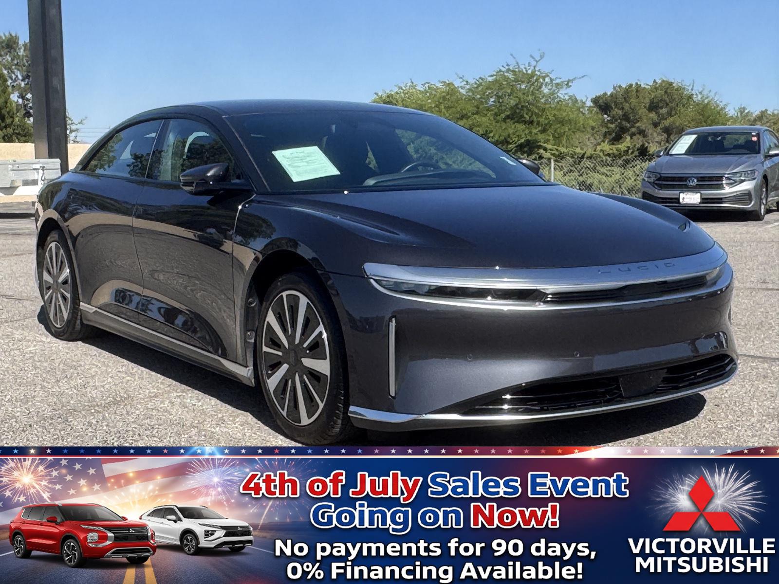Gray (Quantum Grey Metallic) 2024 Lucid Air Sedan All-Wheel Drive Automatic