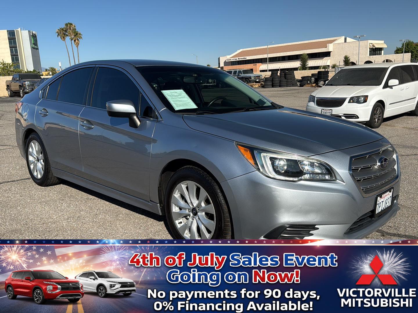 Ice Silver Metallic 2016 Subaru Legacy Sedan All-Wheel Drive Continuously Variable Transmission