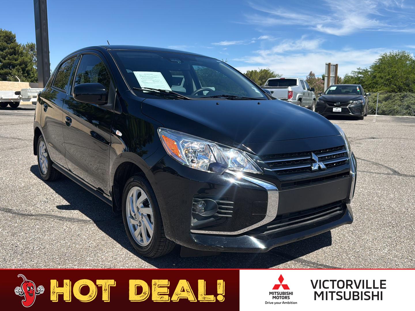Jet Black Metallic 2024 Mitsubishi Mirage Hatchback Front-Wheel Drive Automatic