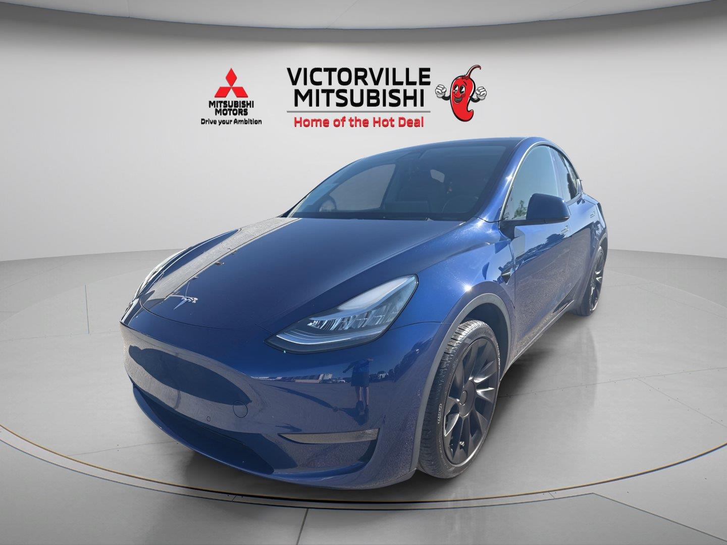Used 2021 Tesla Model Y Long Range with VIN 5YJYGDEEXMF214334 for sale in Victorville, CA