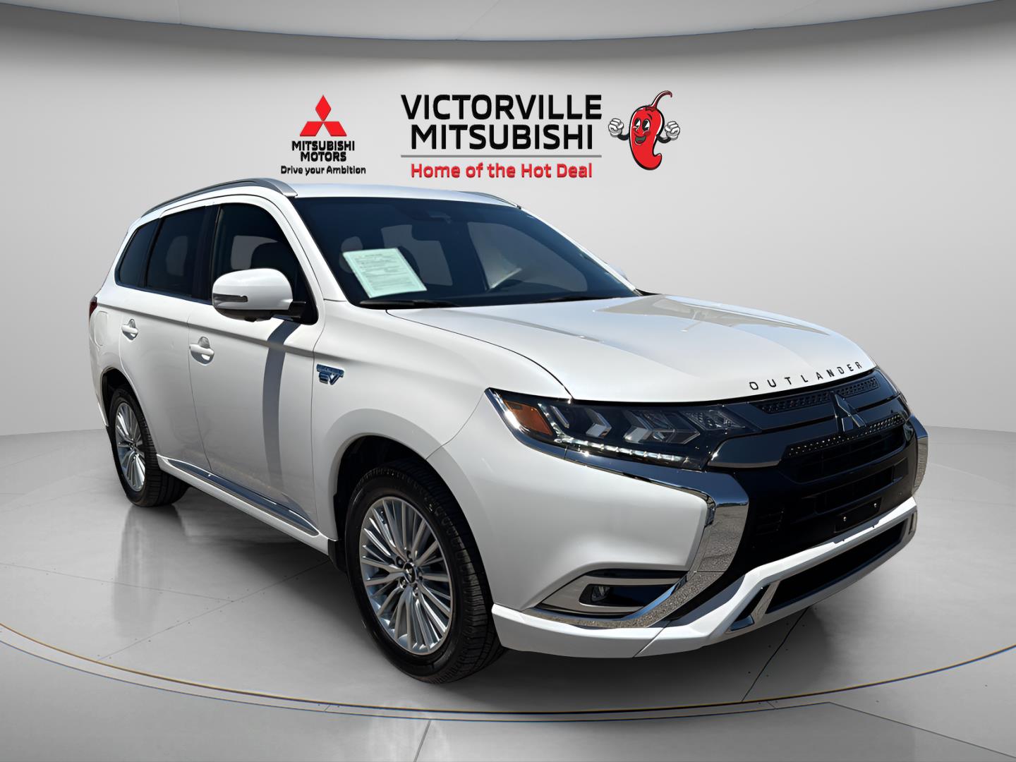 Pearl White 2019 Mitsubishi Outlander Hybrid Plug-in SUV / Crossover All-Wheel Drive Automatic