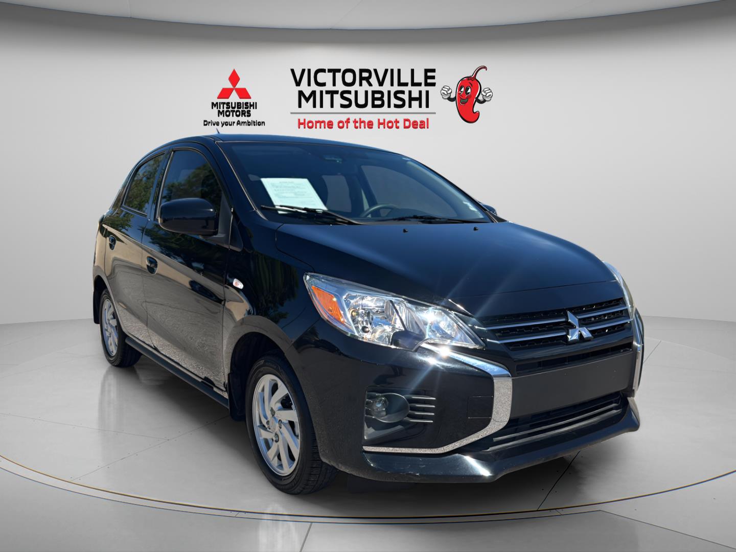Jet Black Metallic 2024 Mitsubishi Mirage Hatchback Front-Wheel Drive Automatic