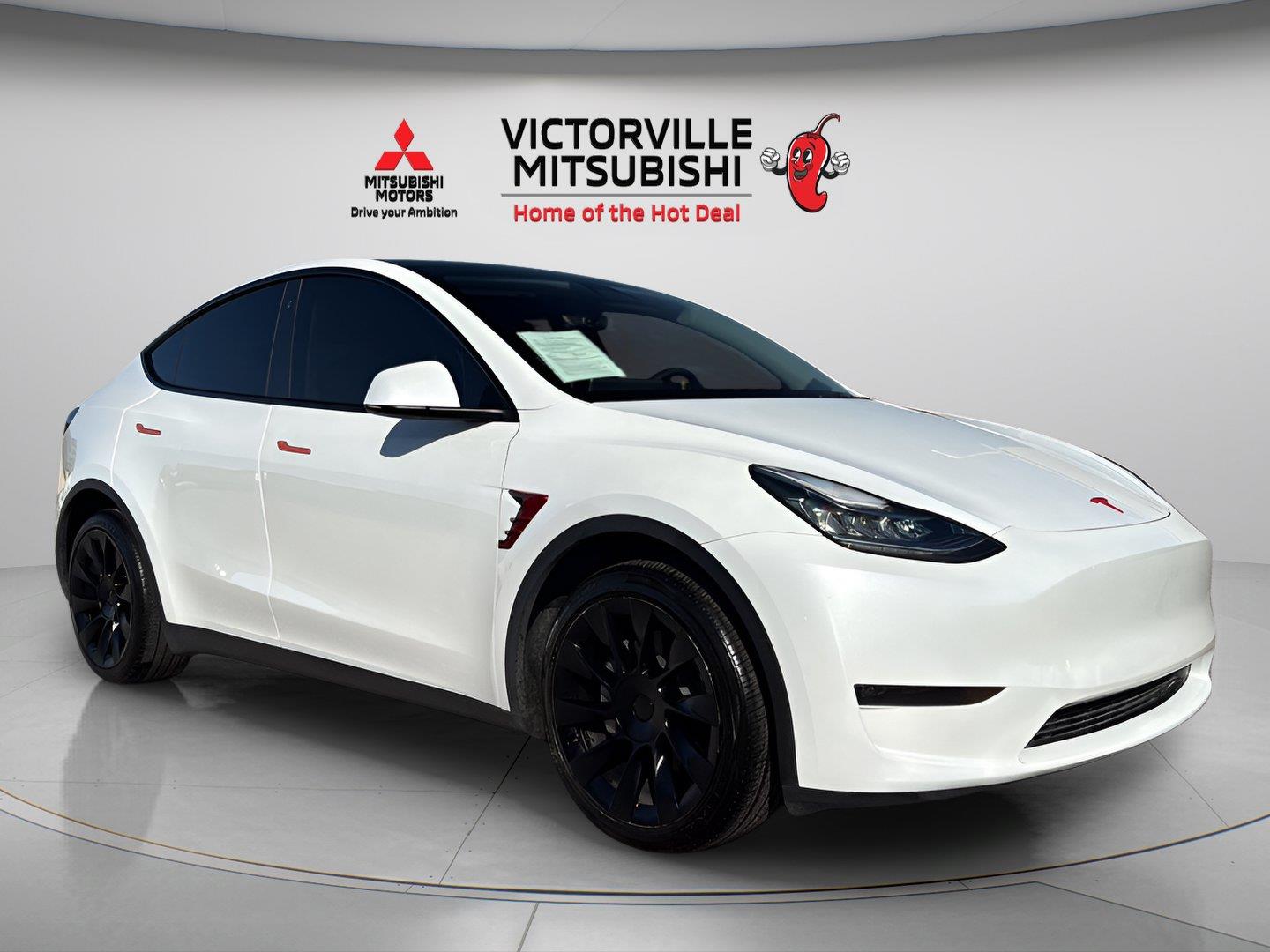 Pearl White Multi-Coat 2023 Tesla Model Y SUV / Crossover All-Wheel Drive Automatic