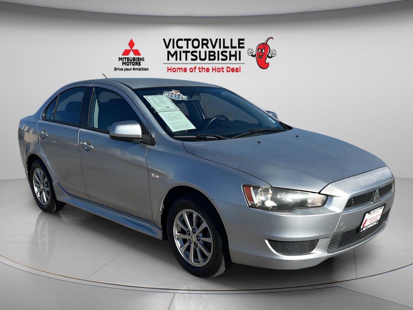 Apex Silver Metallic 2010 Mitsubishi Lancer Sedan Front-Wheel Drive Continuously Variable Transmission