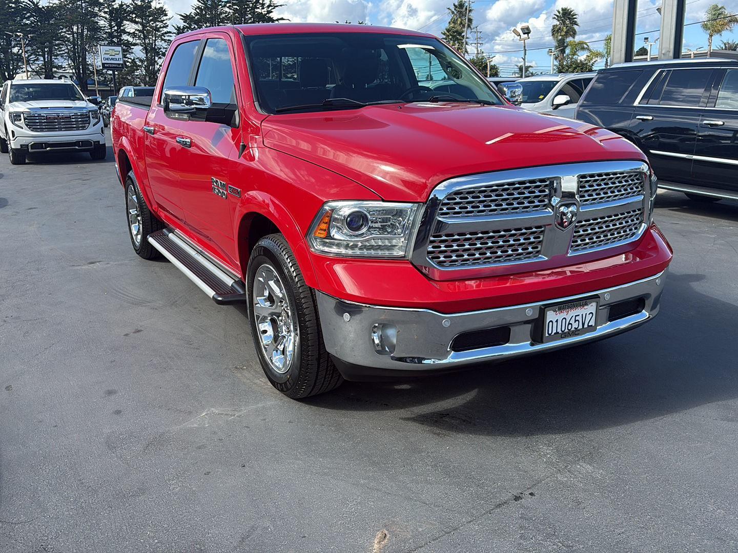 Flame Red Clearcoat 2018 RAM 1500 Laramie Crew Cab 4WD Pickup Truck Four-Wheel Drive 8-Speed Automatic