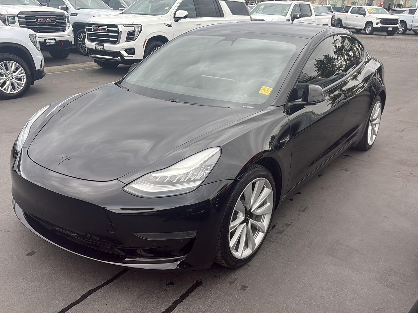 Solid Black 2020 Tesla Model 3 Standard Range AWD Sedan All-Wheel Drive Automatic