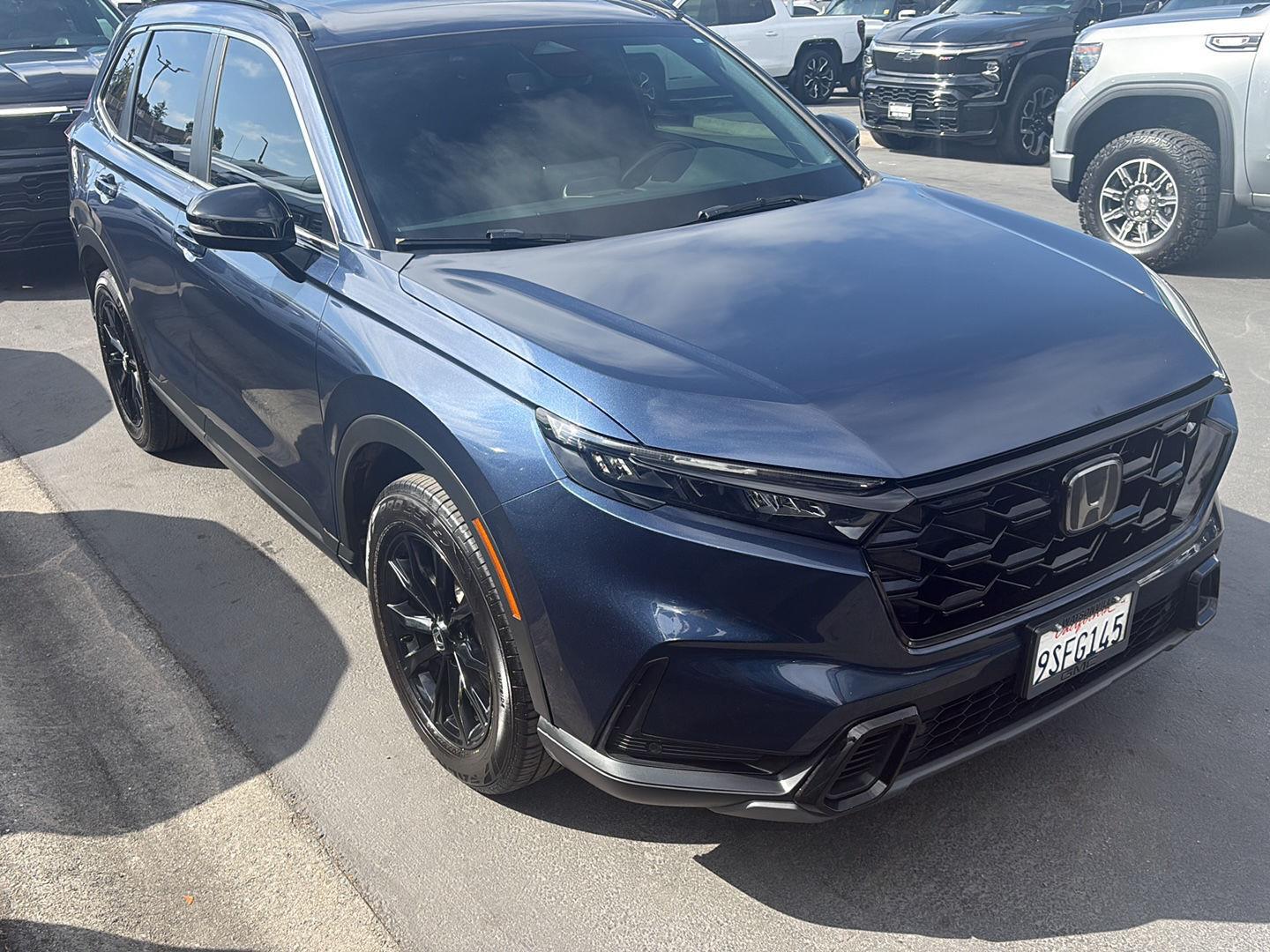 Canyon River Blue Metallic 2025 Honda CR-V Hybrid SUV / Crossover All-Wheel Drive Continuously Variable Transmission
