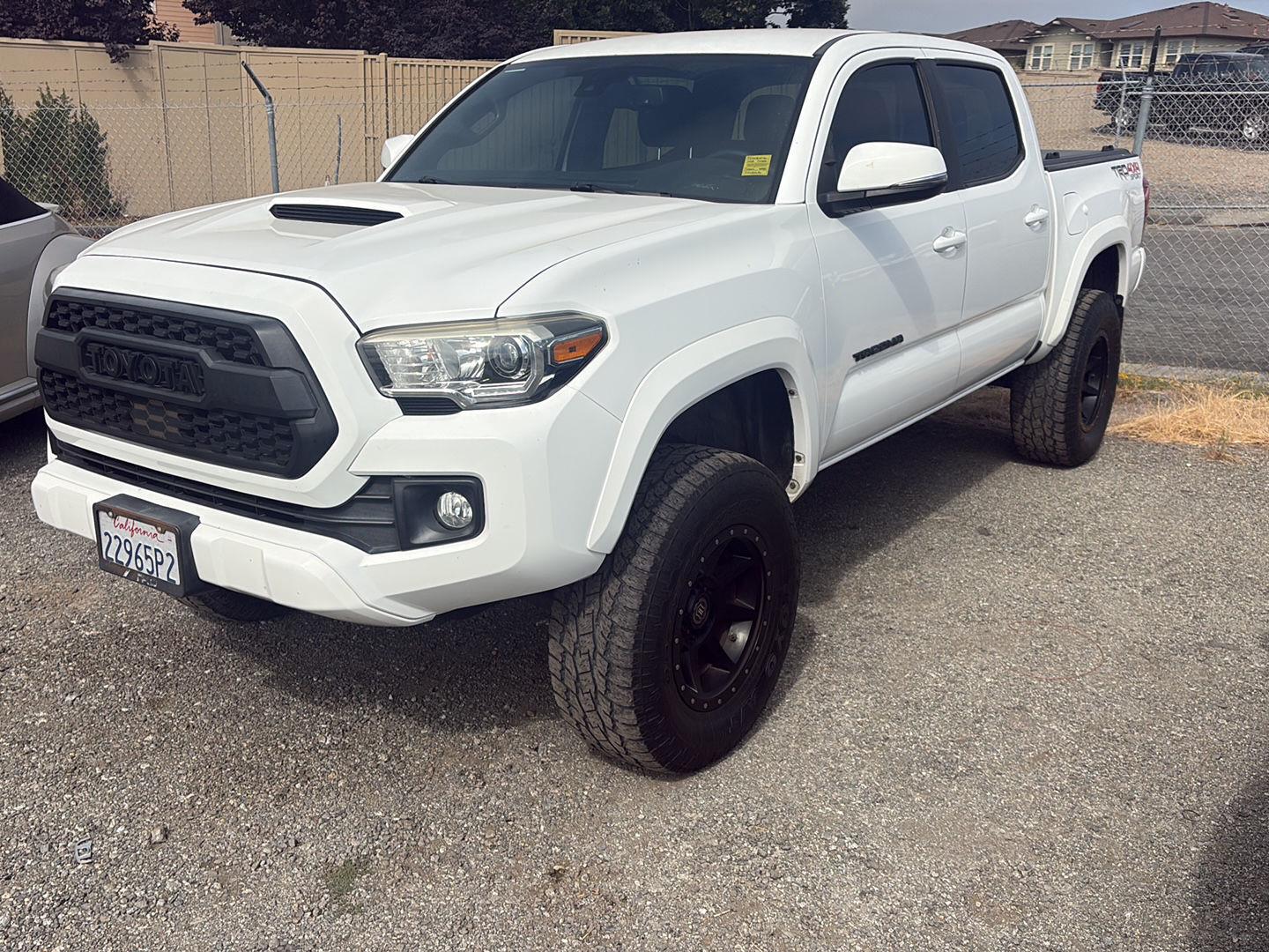 Super White 2018 Toyota Tacoma Pickup Truck Four-Wheel Drive Manual