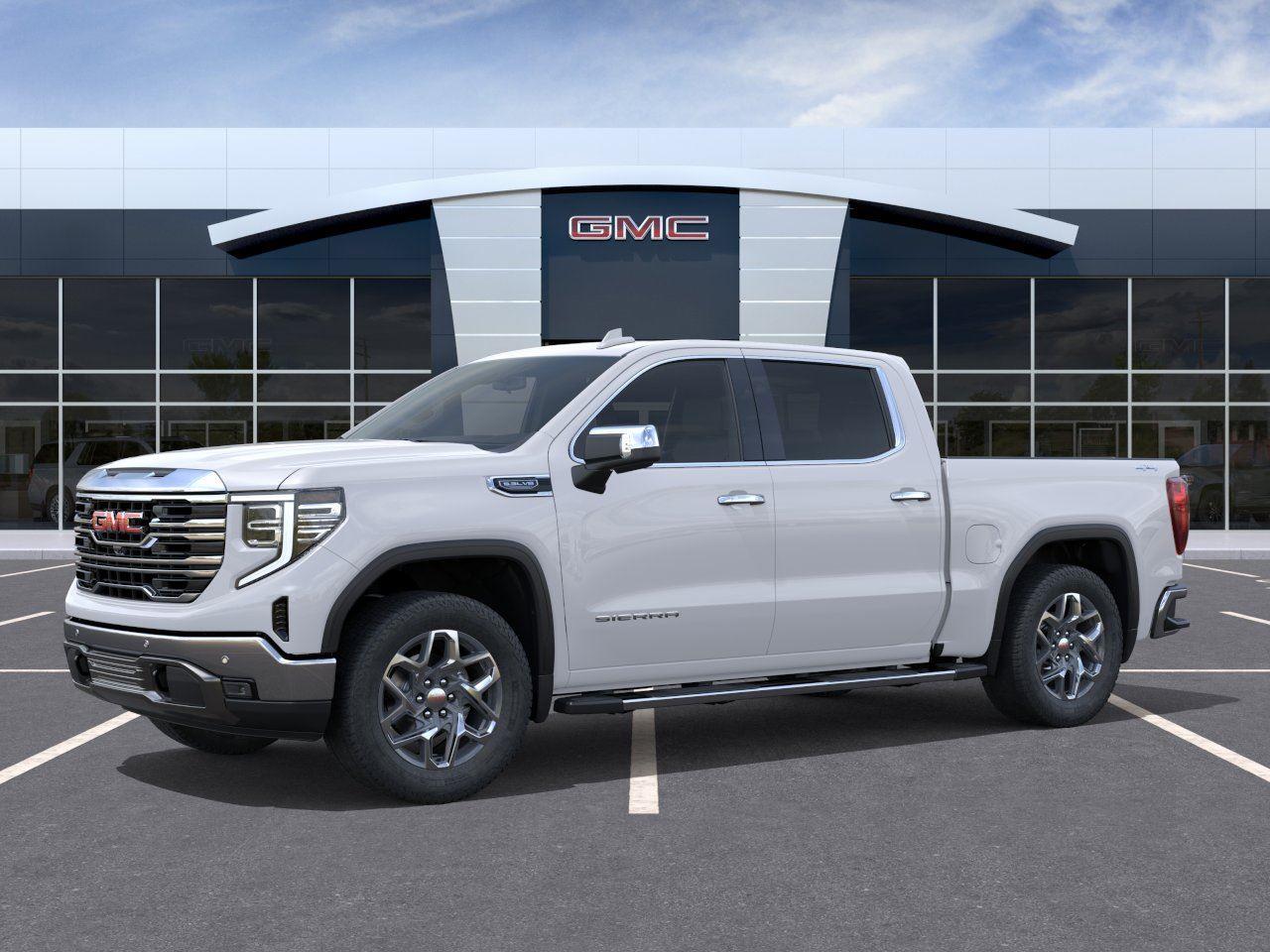 Summit White 2026 GMC Sierra 1500 SLT Crew Cab 4WD Pickup Truck Four-Wheel Drive Automatic