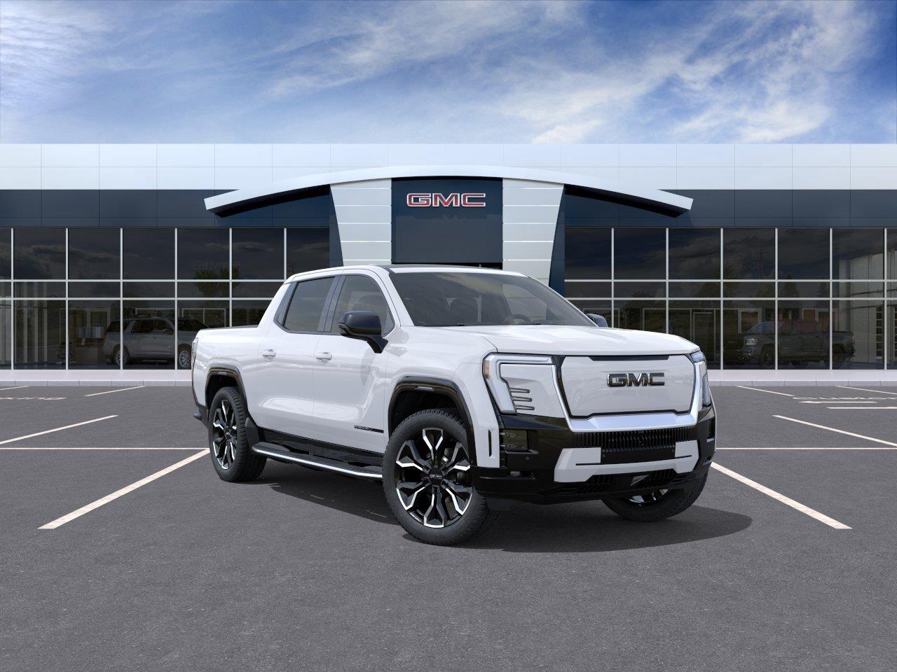 Summit White 2025 GMC Sierra EV Pickup Truck All-Wheel Drive Automatic