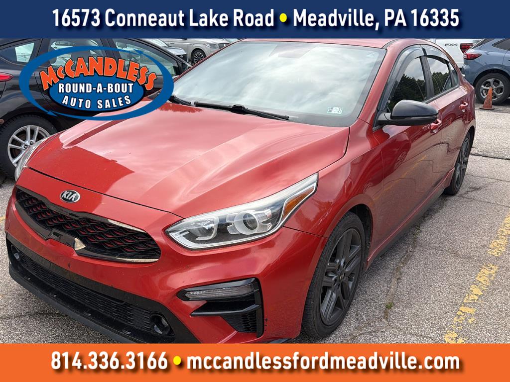 Fire Orange 2021 Kia Forte Sedan Front-Wheel Drive Continuously Variable Transmission