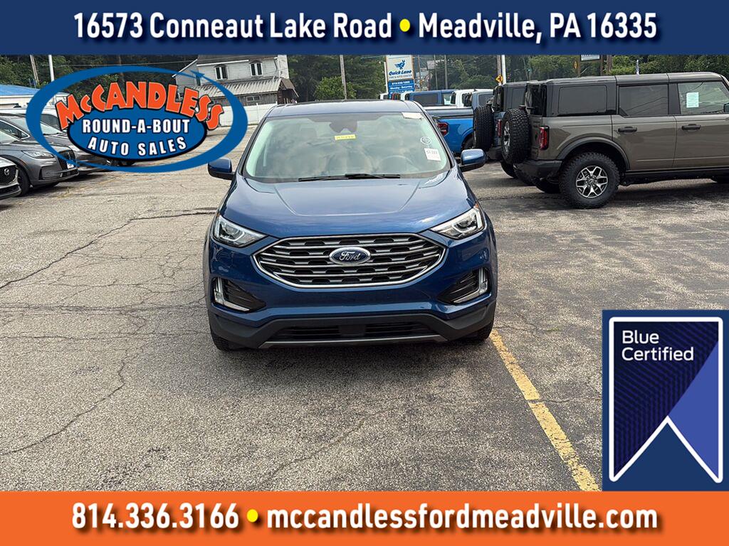 Atlas Blue 2021 Ford Edge SUV / Crossover All-Wheel Drive 8-Speed Automatic