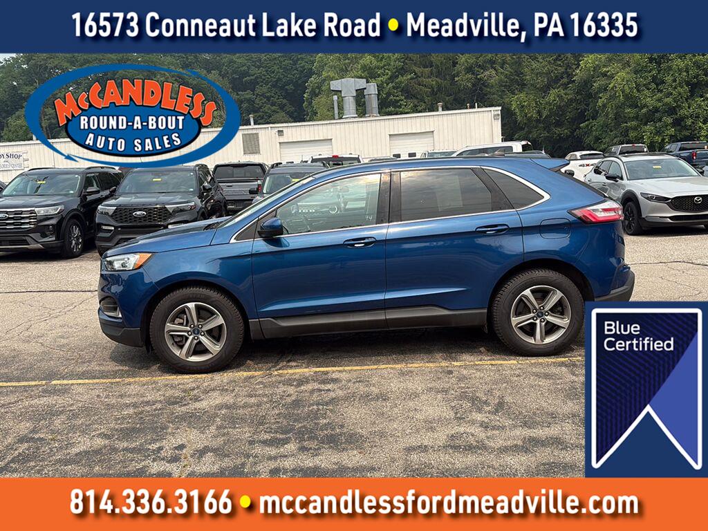 Atlas Blue 2021 Ford Edge SUV / Crossover All-Wheel Drive 8-Speed Automatic