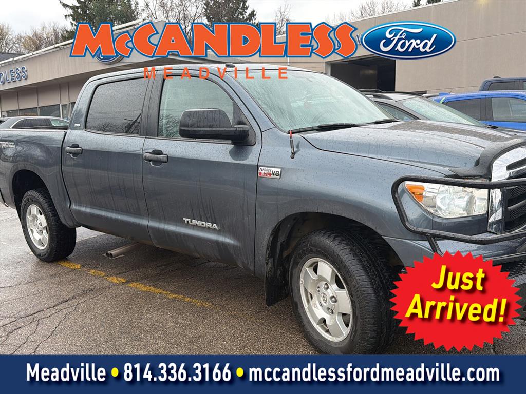 Slate Metallic 2010 Toyota Tundra Tundra-Grade CrewMax 5.7L 4WD Pickup Truck Four-Wheel Drive 6-Speed Automatic