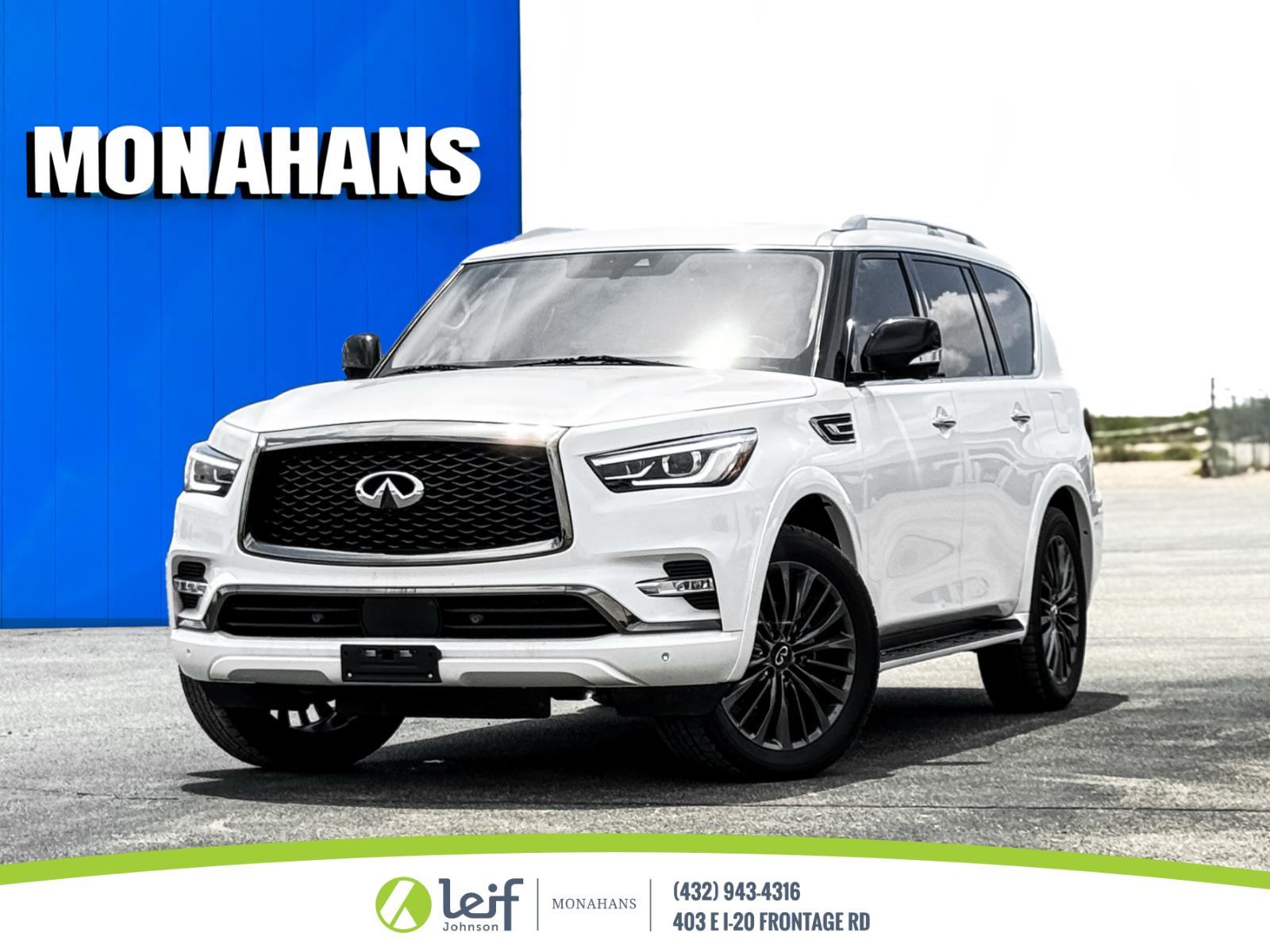 Moonstone White 2023 INFINITI QX80 Premium Select 4WD SUV / Crossover All-Wheel Drive Automatic