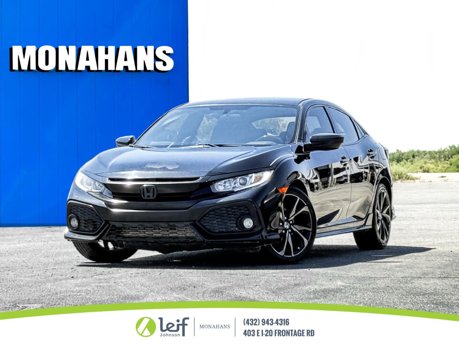 Black 2017 Honda Civic Hatchback Hatchback Front-Wheel Drive Automatic