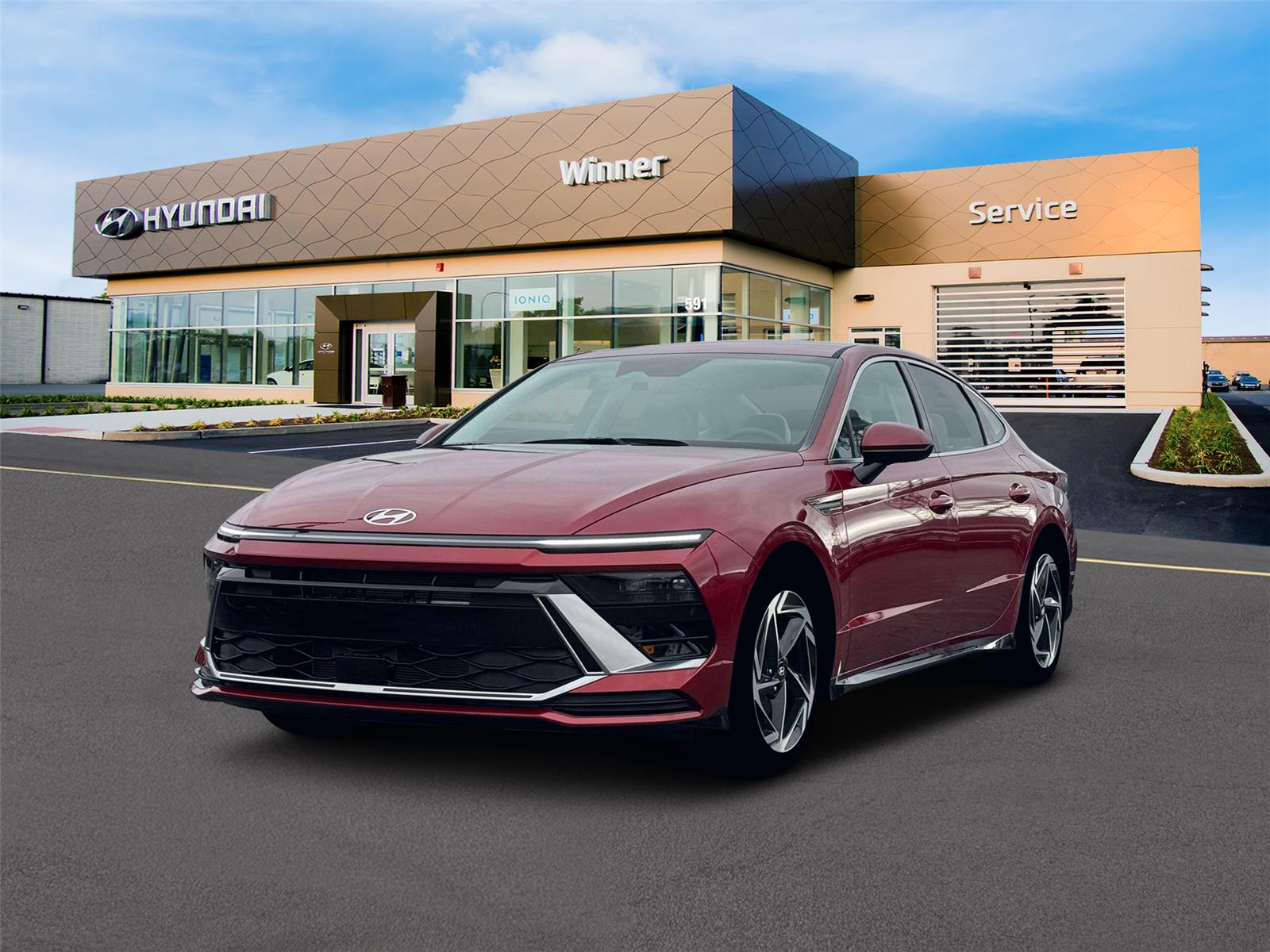 Ultimate Red 2026 Hyundai Sonata Sedan Front-Wheel Drive Automatic