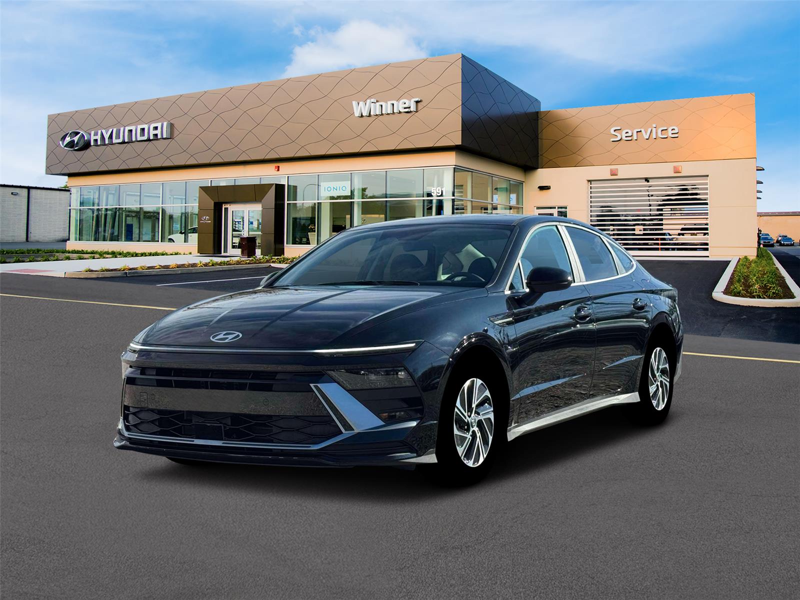 Abyss Black 2026 Hyundai Sonata Hybrid Sedan Front-Wheel Drive Automatic