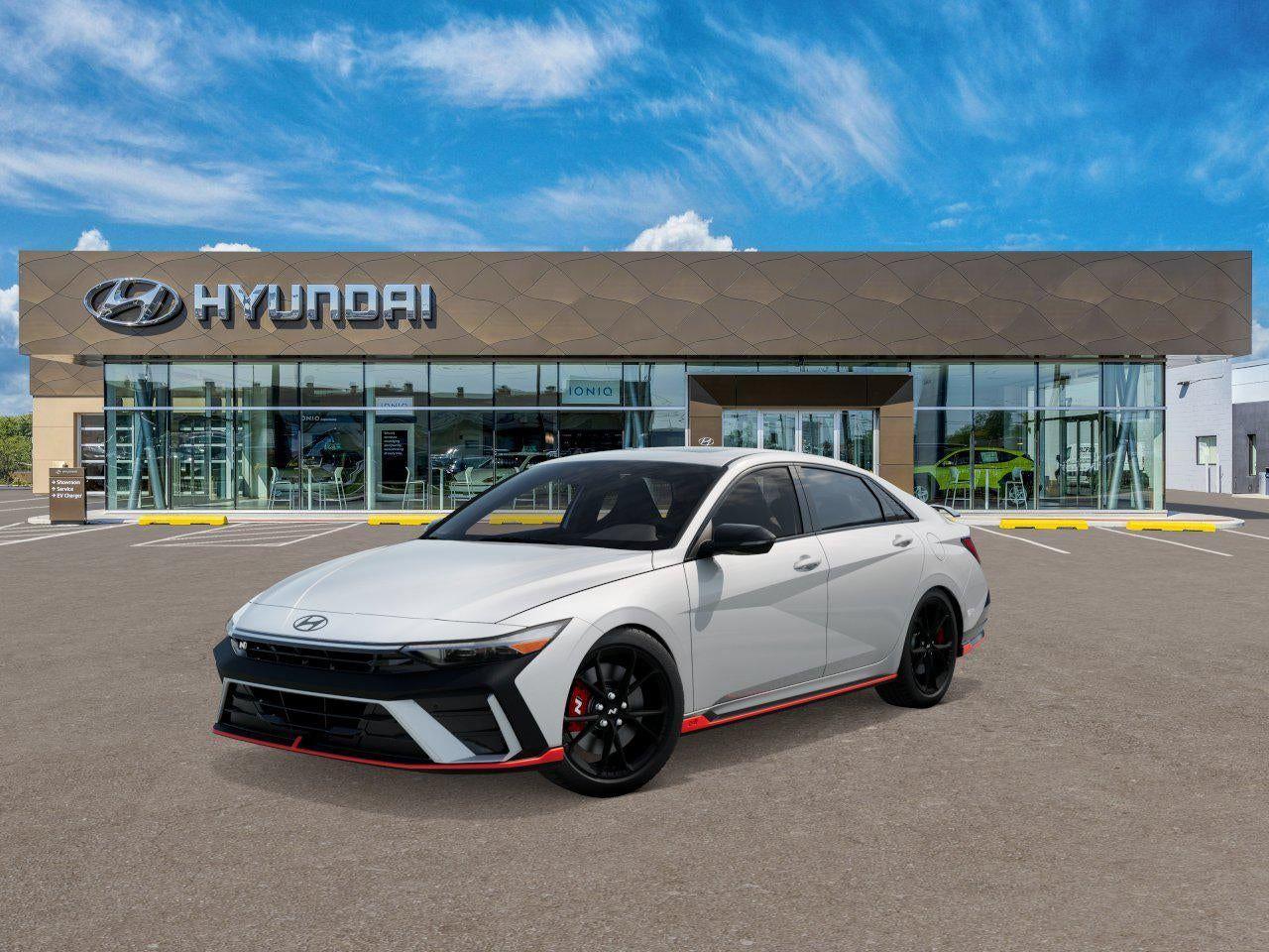 Atlas White 2026 Hyundai Elantra N Sedan Front-Wheel Drive Automatic