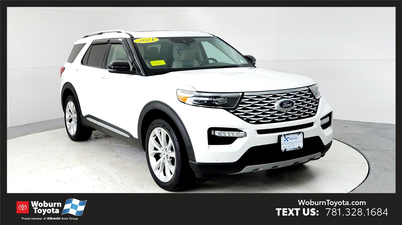 Star White Metallic Tri-Coat 2021 Ford Explorer Platinum AWD SUV / Crossover All-Wheel Drive Automatic