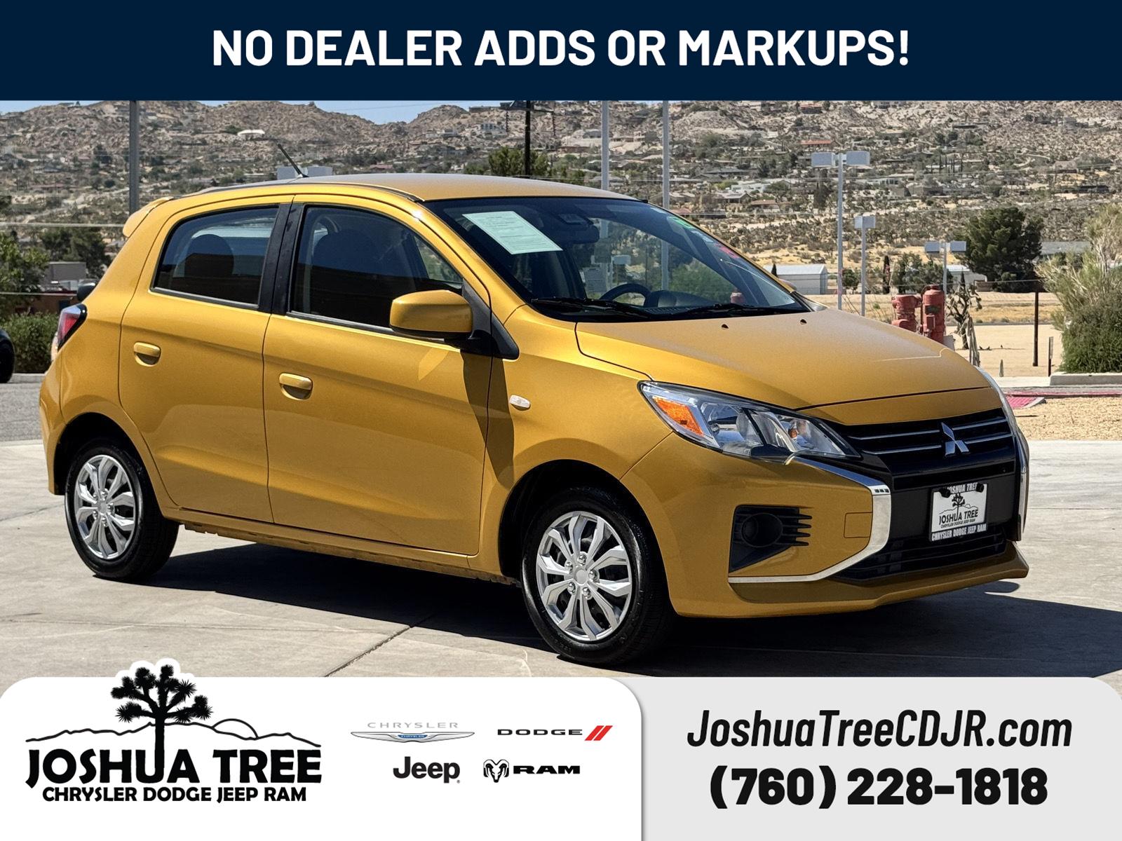 Sand Yellow 2021 Mitsubishi Mirage Hatchback Front-Wheel Drive Continuously Variable Transmission