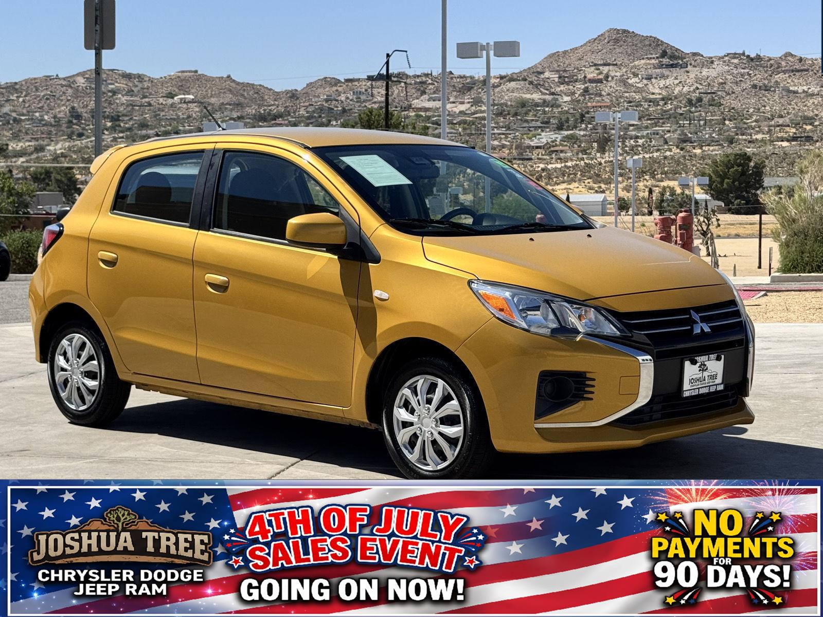 Sand Yellow 2021 Mitsubishi Mirage Hatchback Front-Wheel Drive Continuously Variable Transmission