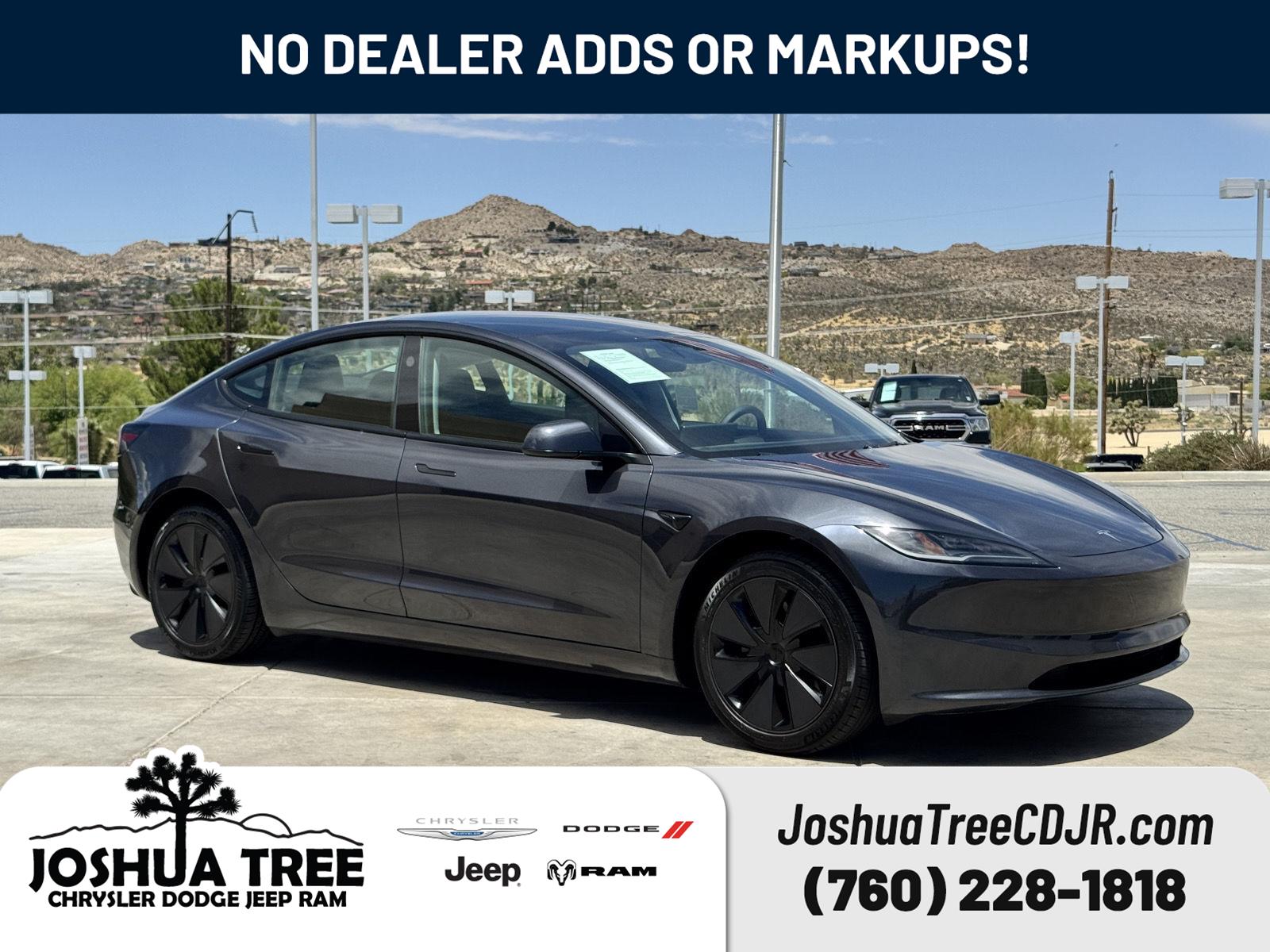 Gray (Stealth Grey) 2025 Tesla Model 3 Sedan Rear-Wheel Drive Automatic