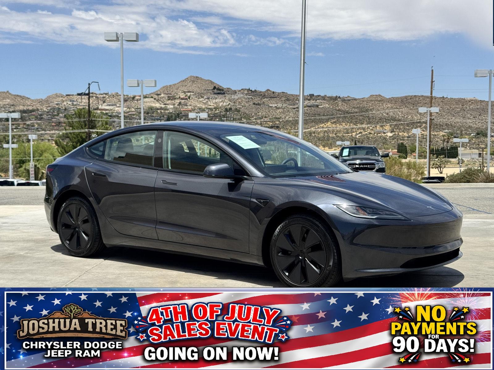 Gray (Stealth Grey) 2025 Tesla Model 3 Sedan Rear-Wheel Drive Automatic