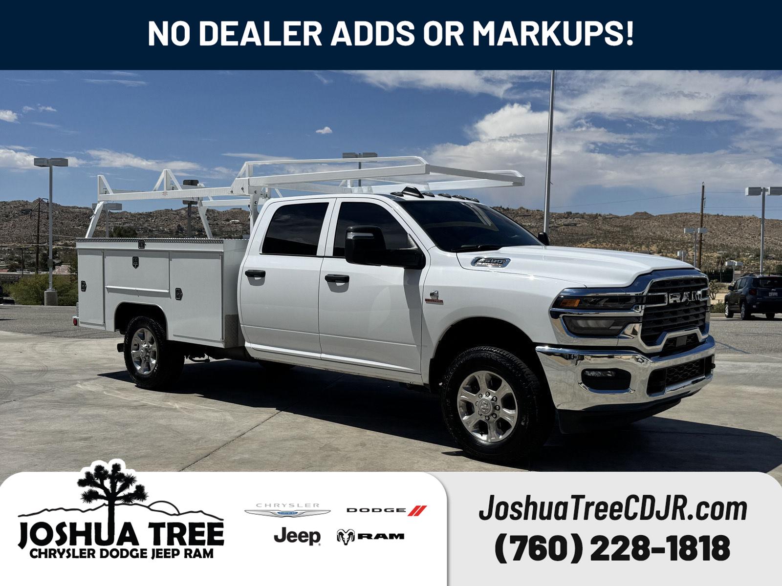 Bright White Clearcoat 2025 RAM 3500 Chassis Tradesman Crew Cab LB 4WD Pickup Truck Four-Wheel Drive 8-Speed Automatic