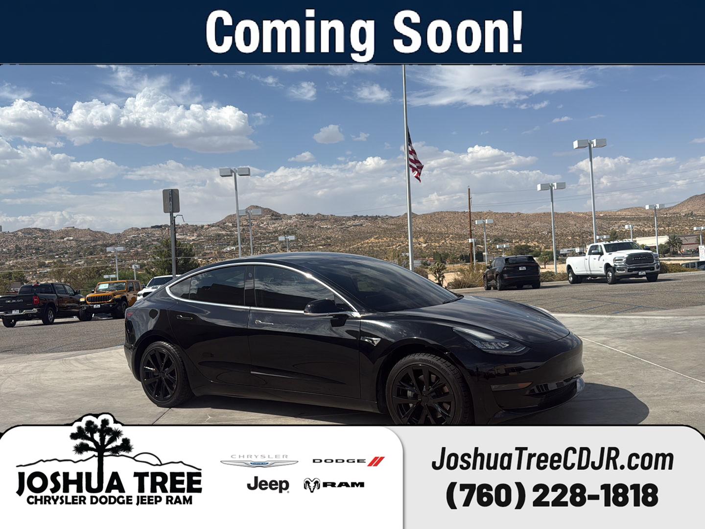 Solid Black 2019 Tesla Model 3 Sedan Rear-Wheel Drive