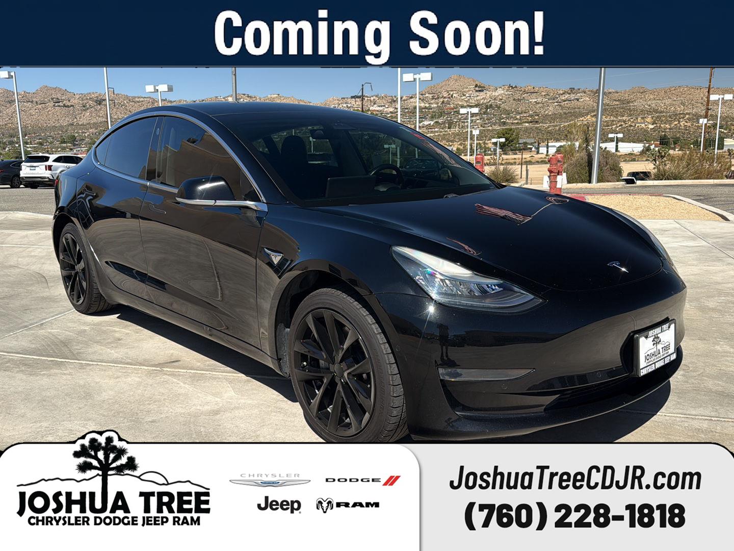 Solid Black 2019 Tesla Model 3 Sedan Rear-Wheel Drive