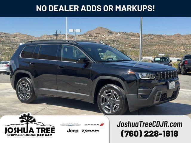 Diamond Black Crystal Pearlcoat 2026 Jeep Cherokee SUV / Crossover Four-Wheel Drive Automatic