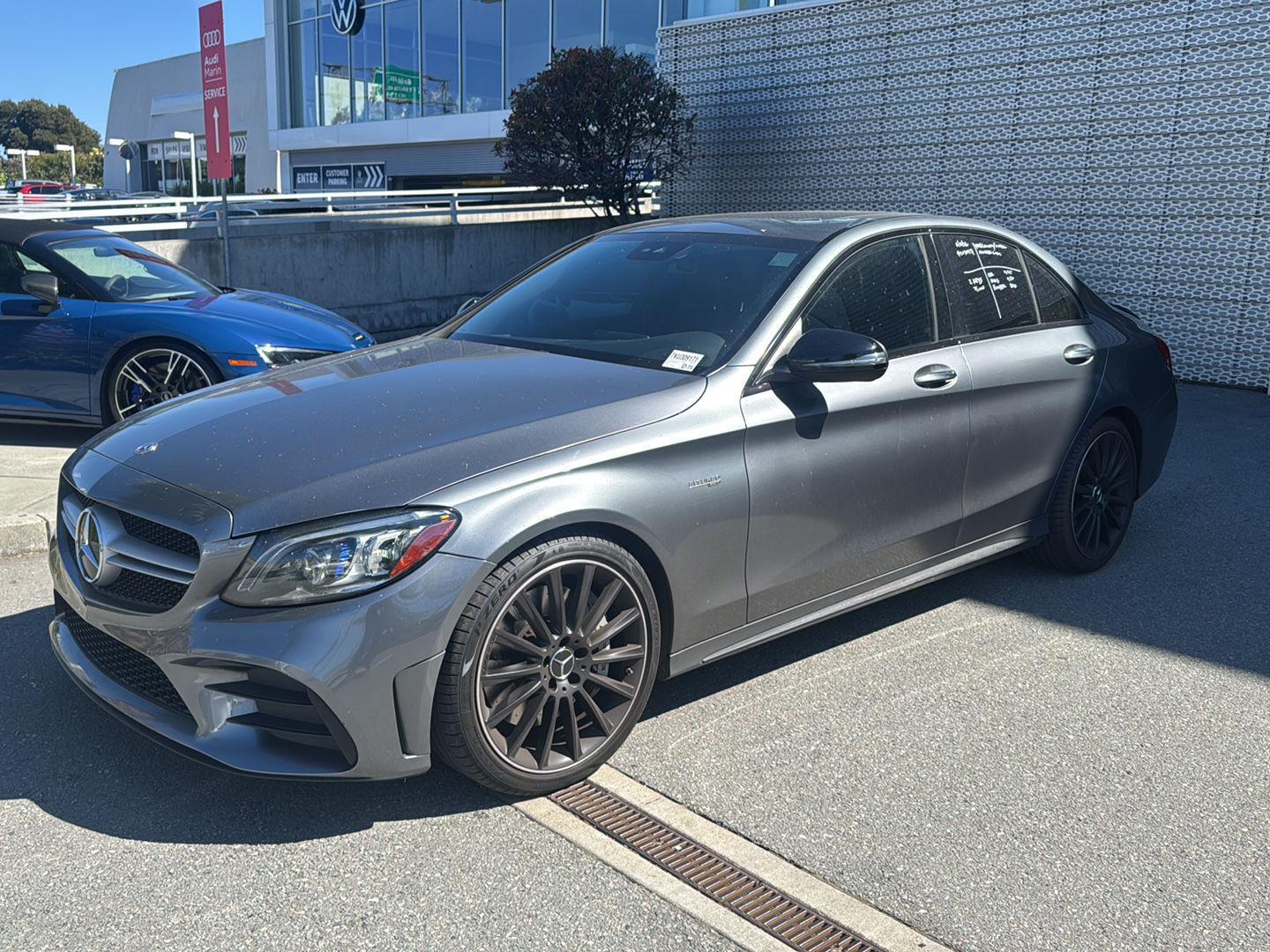 Gray (Selenite Grey Metallic) 2019 Mercedes-Benz C-Class Sedan All-Wheel Drive Automatic