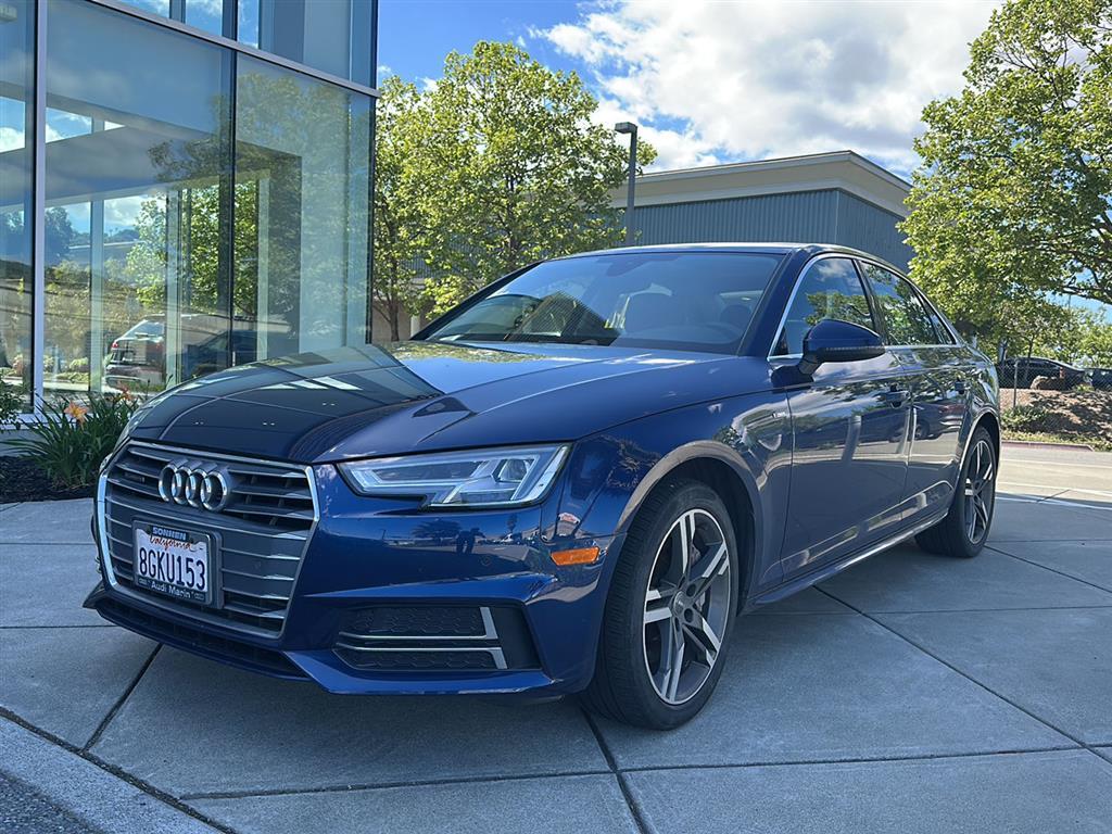 Scuba Blue Metallic 2018 Audi A4 2.0 TFSI quattro Premium Plus AWD Sedan All-Wheel Drive Automatic
