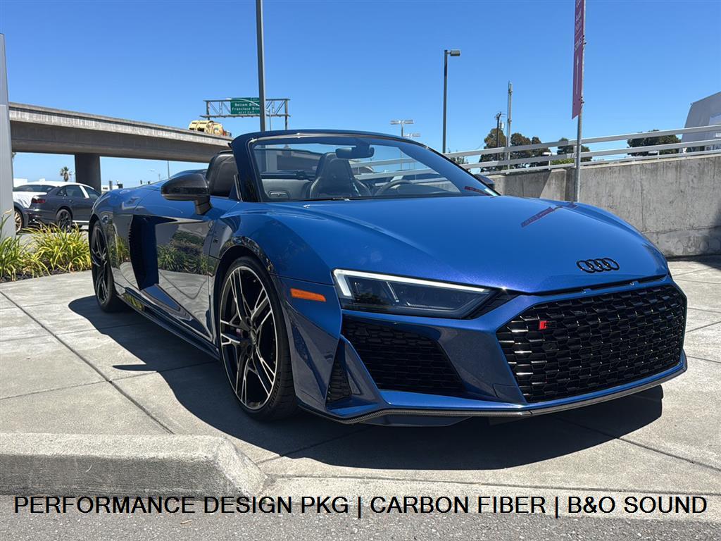 Ascari Blue Metallic/Black Roof 2022 Audi R8 Convertible All-Wheel Drive Automatic