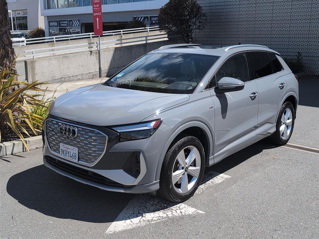 Pebble Gray 2024 Audi Q4 e-tron SUV / Crossover All-Wheel Drive Automatic