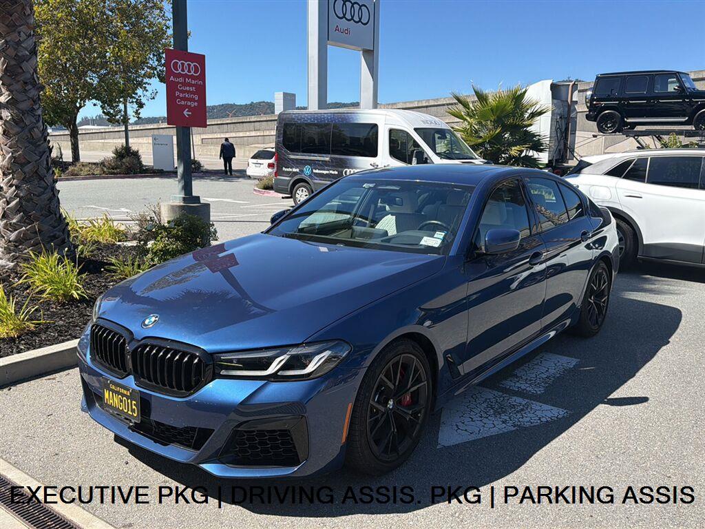 Phytonic Blue Metallic 2023 BMW 5 Series Sedan All-Wheel Drive Automatic