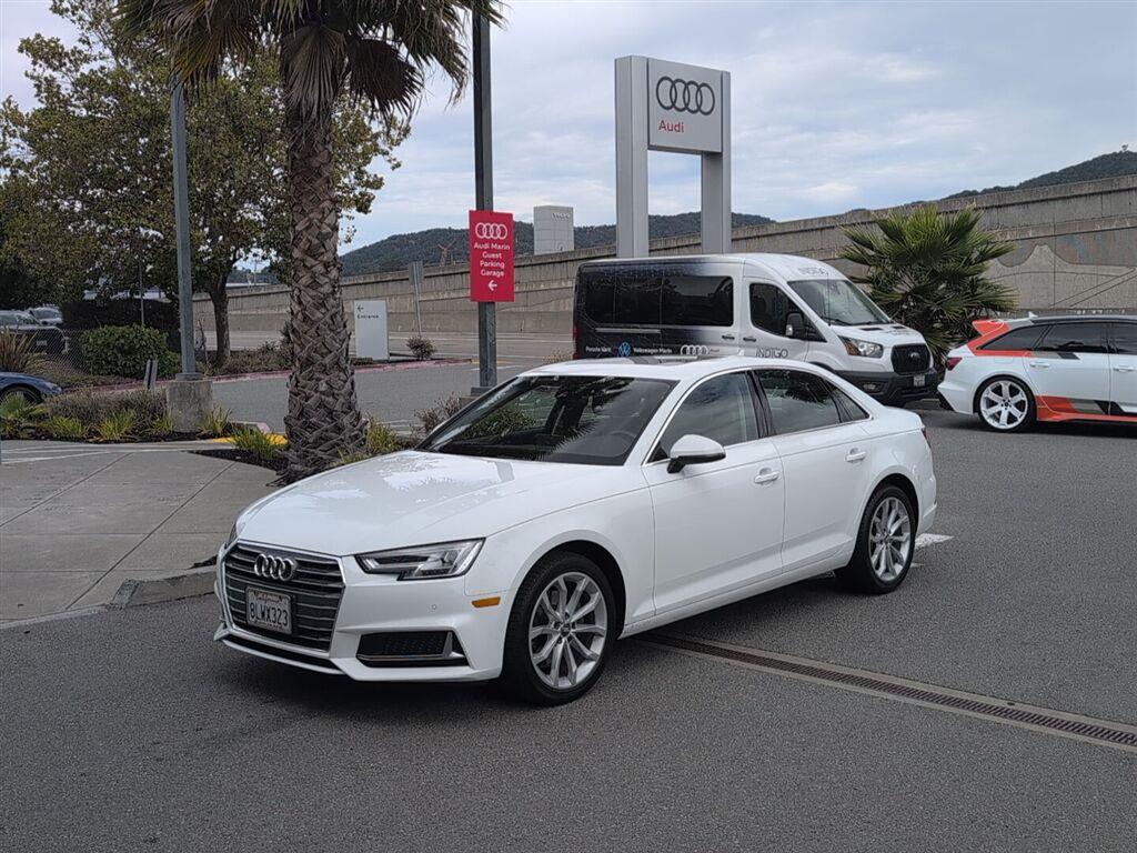 Glacier White Metallic 2019 Audi A4 Sedan Front-Wheel Drive Automatic